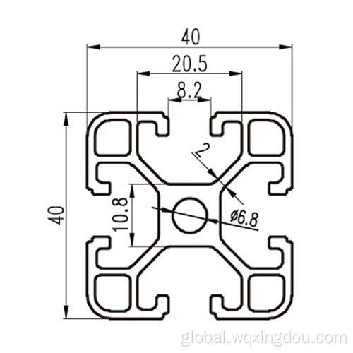 Structural Aluminium Sections Black 4040 aluminum European standard workbench bracket Manufactory